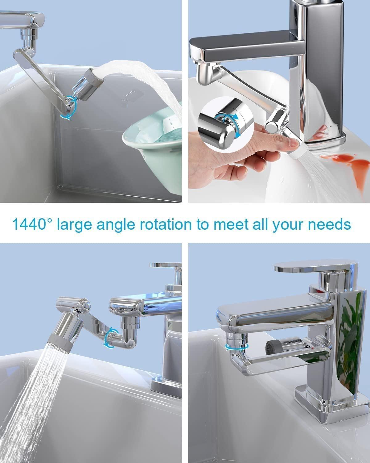 Rotating Faucet/Tap Extender | Stainless Steel | 1180° rotation
