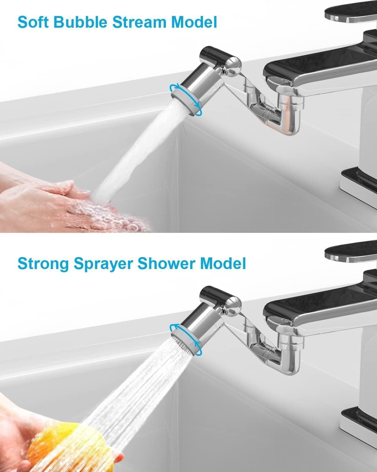 Rotating Faucet/Tap Extender | Stainless Steel | 1180° rotation